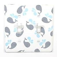 Algopix Similar Product 7 - Whale Nursery Decor Light Switch Cover