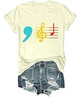 Algopix Similar Product 16 - Comma La Music Notes TShirt Comma La