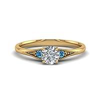 Algopix Similar Product 20 - CaratYogi Small Three Stone Milgrain