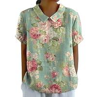 Algopix Similar Product 17 - 2024 Summer Linen Shirts for Women