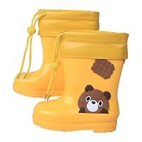 Algopix Similar Product 11 - Toddler Boys Girls Plush Rain Boots