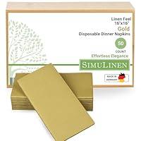 Algopix Similar Product 15 - SimuLinen Gold Linen Feel Disposable