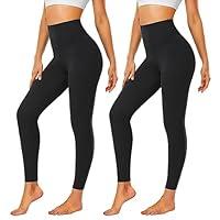 Algopix Similar Product 3 - CTHH Black Leggings for WomenWorkout