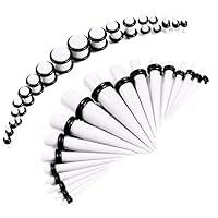 Algopix Similar Product 12 - BodyJ4You 36PC Gauges Kit White Acrylic