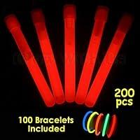 Algopix Similar Product 4 - Glow Sticks Bulk Wholesale 100 4 Red