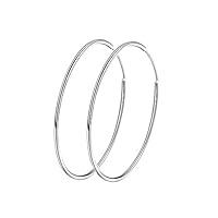 Algopix Similar Product 15 - Sterling Silver 925 Large Hoop Earrings