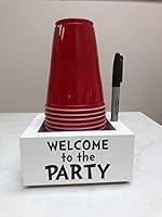 Algopix Similar Product 9 - Wooden Solo Cup Holder With Marker