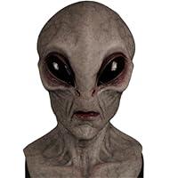 Algopix Similar Product 8 - Alien Mask Latex Full Head Realistic