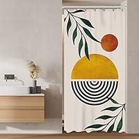 Algopix Similar Product 3 - Ufeela Mid Century Leaves Shower Curtain