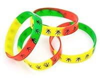 Algopix Similar Product 16 - BUNFIREs 2pcs Silicone Wristbands Leaf