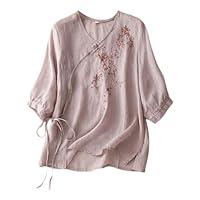 Algopix Similar Product 13 - Bokeley Womens Cotton Linen Button