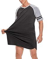 Algopix Similar Product 8 - MINTLIMIT Mens Cotton Nightweat V Neck