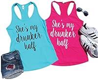 Algopix Similar Product 2 - Shes my Drunker Half Tank Top