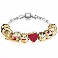 Algopix Similar Product 8 - Emoticon Charms Bracelet  18K Gold