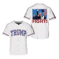 Algopix Similar Product 10 - Trump Fight Baseball Jersey Trump 2024