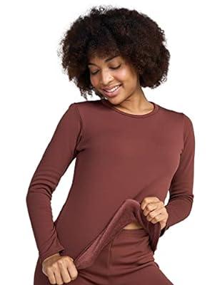 Womens Thermal Shirts Fleece Tops Long Sleeve