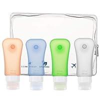 Algopix Similar Product 12 - MoKo Travel Bottles 4 Pack Leak Proof