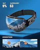 Algopix Similar Product 19 - ZIONOR X Ski Goggles  OTG Snowboard