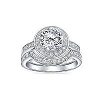 Algopix Similar Product 7 - 35CT Round Solitaire AAA CZ Halo Pave