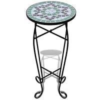 Algopix Similar Product 2 - vidaXL Side Table Mosaic Green and White