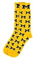 Algopix Similar Product 14 - NCAA Michigan Wolverines Dress Socks