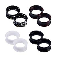 Algopix Similar Product 4 - JESMODA 8PCS Thin Silicone Ear Tunnels