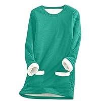 Algopix Similar Product 12 - Binmer Womens Sherpa Lined Sweatshirts