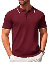 Algopix Similar Product 2 - COOFANDY Mens Knit Polo Shirt Short