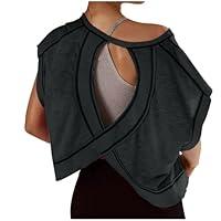 Algopix Similar Product 1 - Womens Gym Yoga Tops Backless Casual