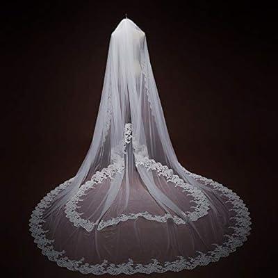 1pc Women Rhinestone Decor Elegant Bridal Veil For Wedding Party