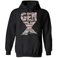 Algopix Similar Product 6 - Gen X 80s Rock Cassettes Hoodie Gen X