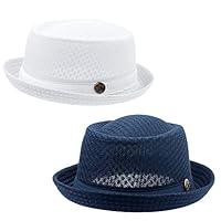 Algopix Similar Product 6 - Summer Mesh Pork Pie Hat 1920S Costume