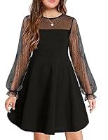 Algopix Similar Product 14 - Arshiner Girls Contrast Mesh Puff Long