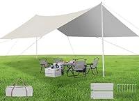 Algopix Similar Product 17 - Camping Tarp with Poles10X13FT