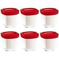Algopix Similar Product 9 - SEB Yoghurt Maker Pots (Pack of 6) red