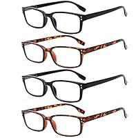 Algopix Similar Product 4 - Kerecsen 4 Pack Reading Glasses for