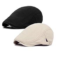 Algopix Similar Product 12 - 2 Pack Newsboy Hats for Men Flat Cap