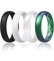 Algopix Similar Product 12 - Egnaro Silicone Anniversary Ring Women