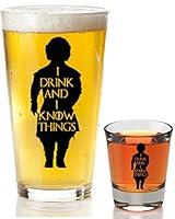 Algopix Similar Product 19 - I Drink And I Know Things Beer Glass