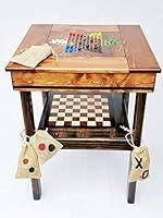 Algopix Similar Product 9 - Wood Table, 4 Wood Board Games