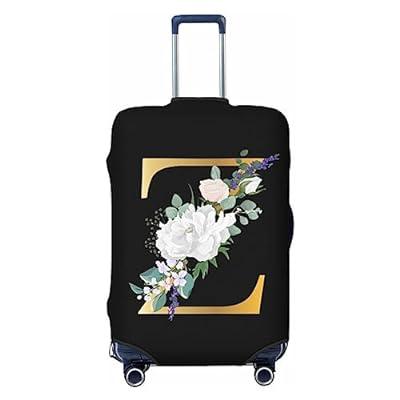 Best Deal for OCIOVAN Flower Letter Z Black Luggage Cover Spandex Travel