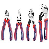 Algopix Similar Product 7 - WORKPRO 4Piece Pliers Set Premium