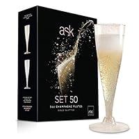Algopix Similar Product 3 - ASK Set of 50 Disposable Gold Glitter