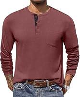 Algopix Similar Product 7 - COOFANDY Mens Long Sleeve Henley