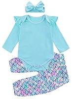 Algopix Similar Product 15 - Baby Girls Outfits 3pcs Blue Romper Top