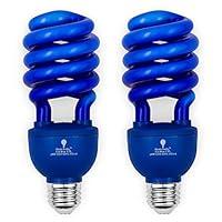 Algopix Similar Product 4 - 2 Pack BlueX CFL Blue Light Bulb 24W 