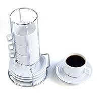 Algopix Similar Product 12 - HIC 9Piece Stackable Espresso Coffee