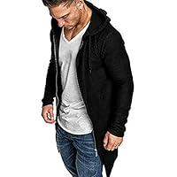 Algopix Similar Product 7 - STORTO Mens Hooded Trench Coat Jacket