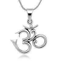 Algopix Similar Product 19 - Sterling Silver 19 mm Aum Om Ohm