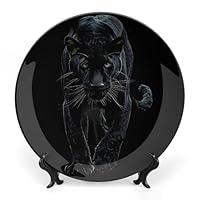 Algopix Similar Product 6 - Animal Black Leopard Decorative Plate